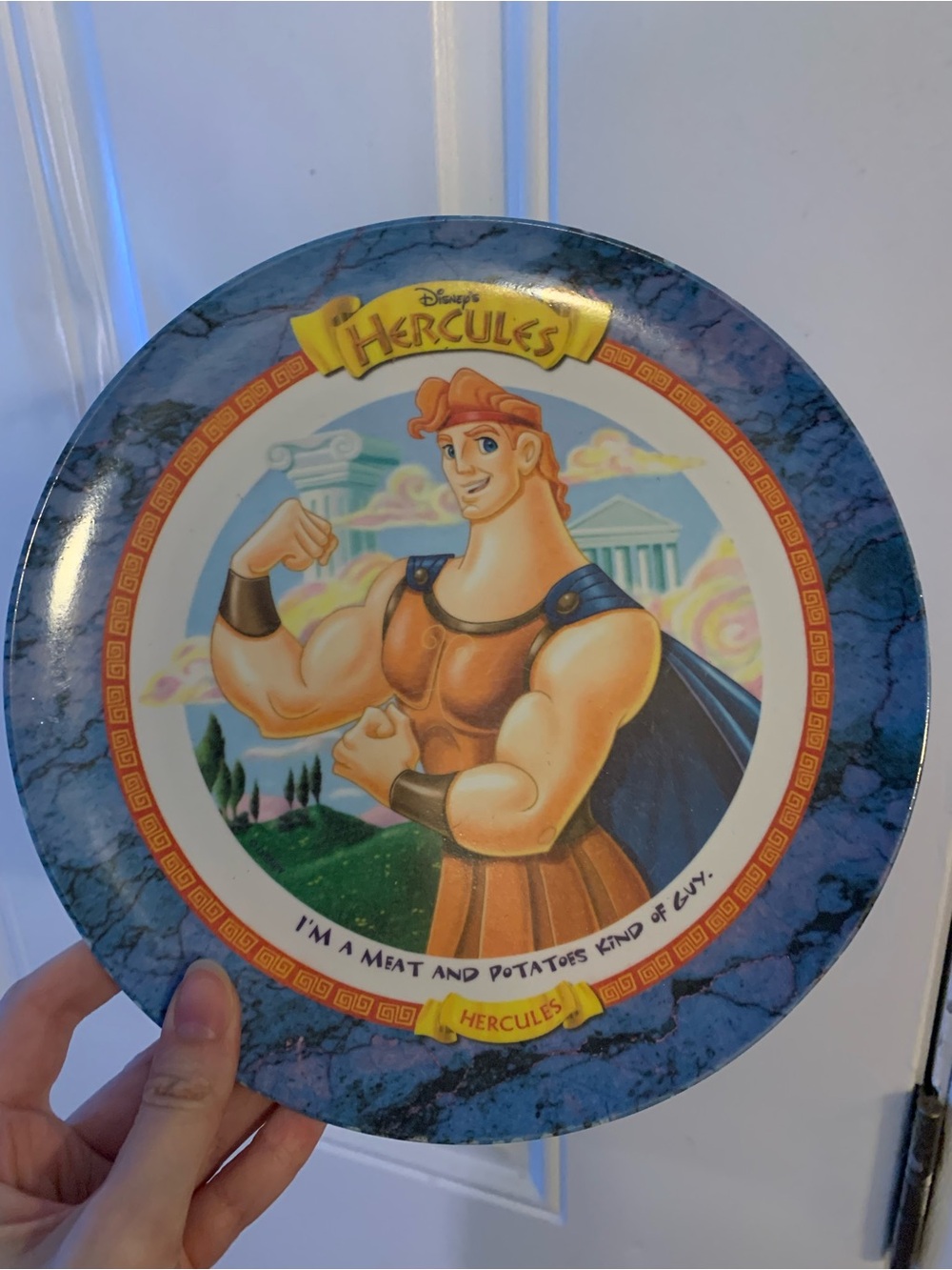 1997 McDonald's Disney's Hercules Collectors 9" Plate Melamine Dinner GUC